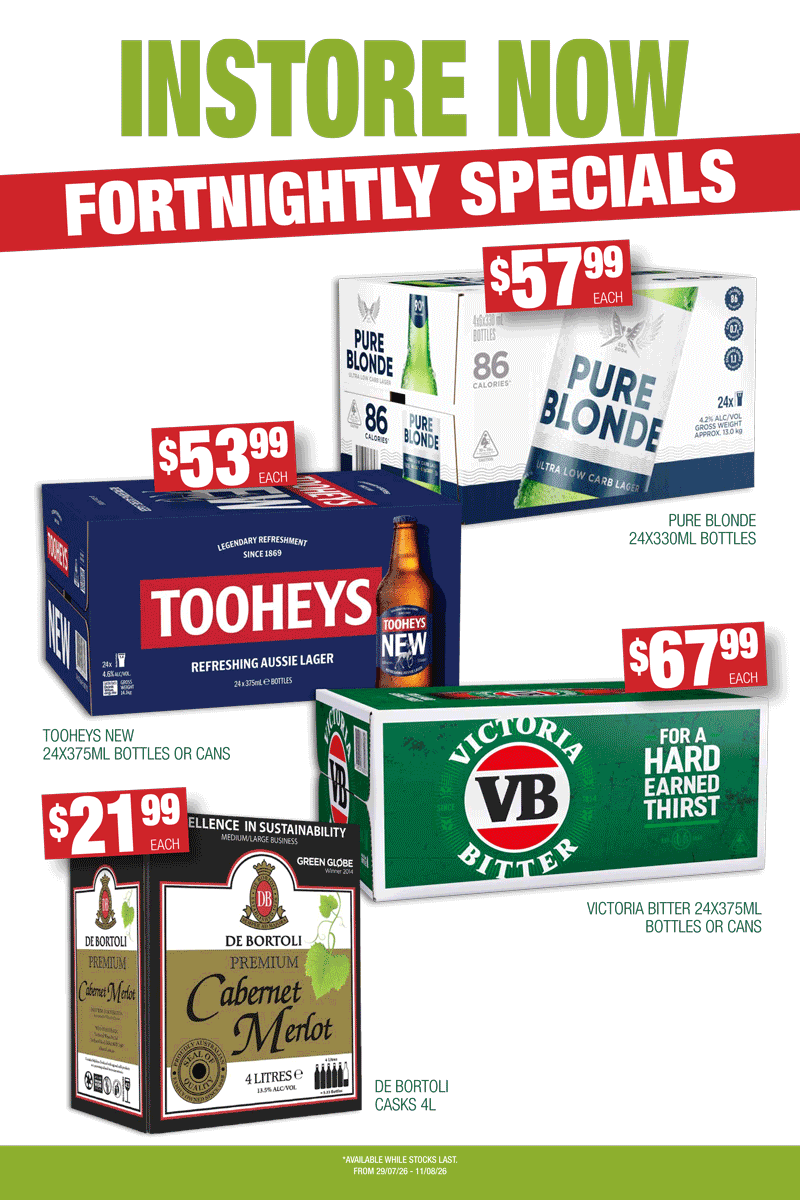 July Bottle Shop Specials Minto