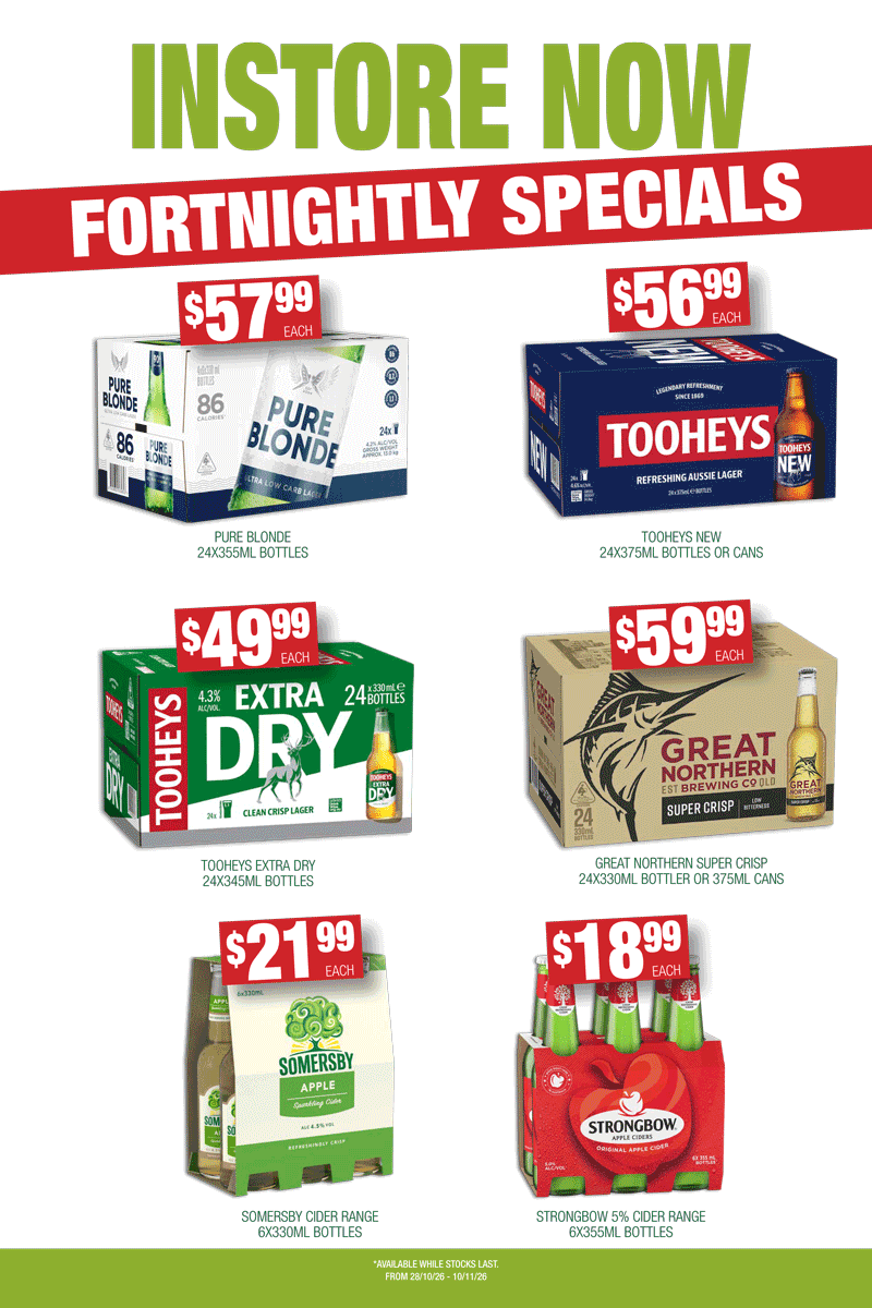 November Bottle Shop Specials Minto